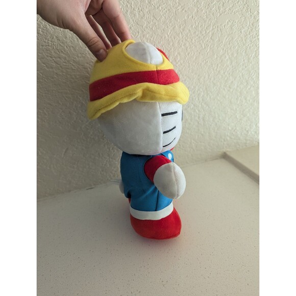 Hello Kitty Sanrio x Tanaka Farms Strawberry Farmer, 2017 Standing Plush, 10" - Picture 7 of 12